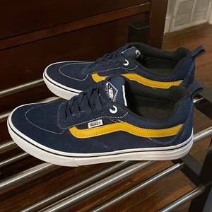 Vans Kyle Walker skate shoes blue and yellow mens us size 8
